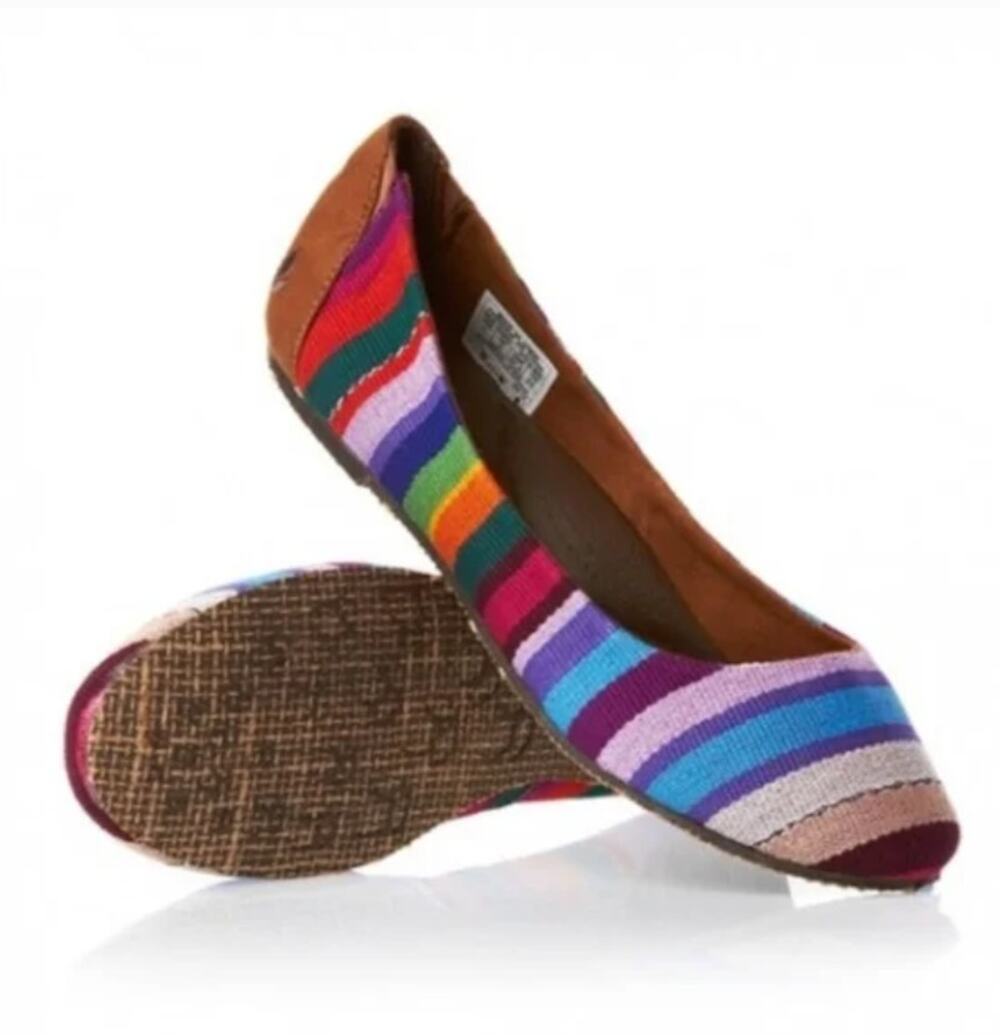 Reef Women's Striped Ballet Flat Shoes Size 8